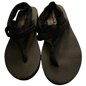 Skechers Yoga Foam Black Fabric Strappy, Comfort, Casual Sandal/Thong/Flipflop,8